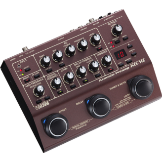 【ネット限定】 Processador de efeitos e pré para violão BOSS AD-10 - Roland ギター